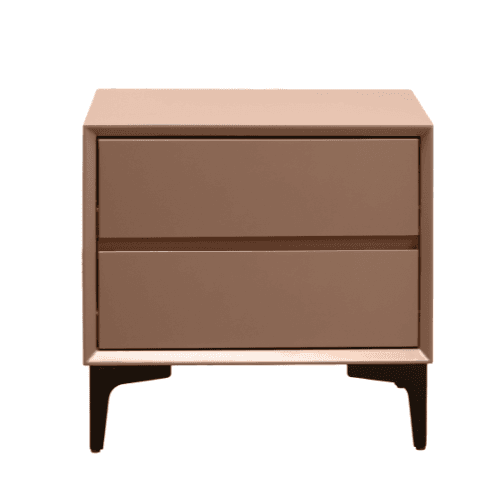 Modern Leather Nightstand - عرض 1