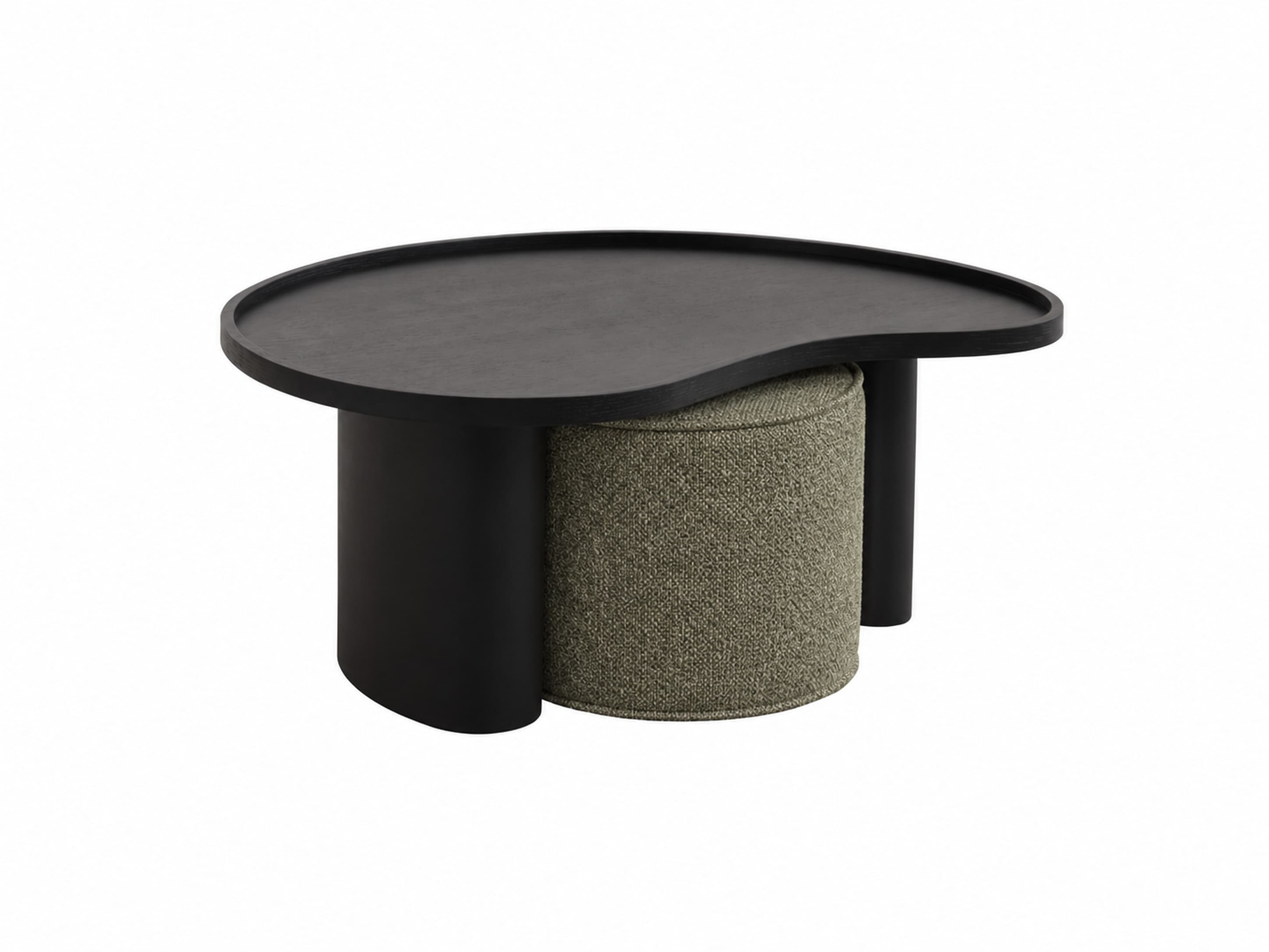 Bean Coffee Table - Green Ottoman - 2