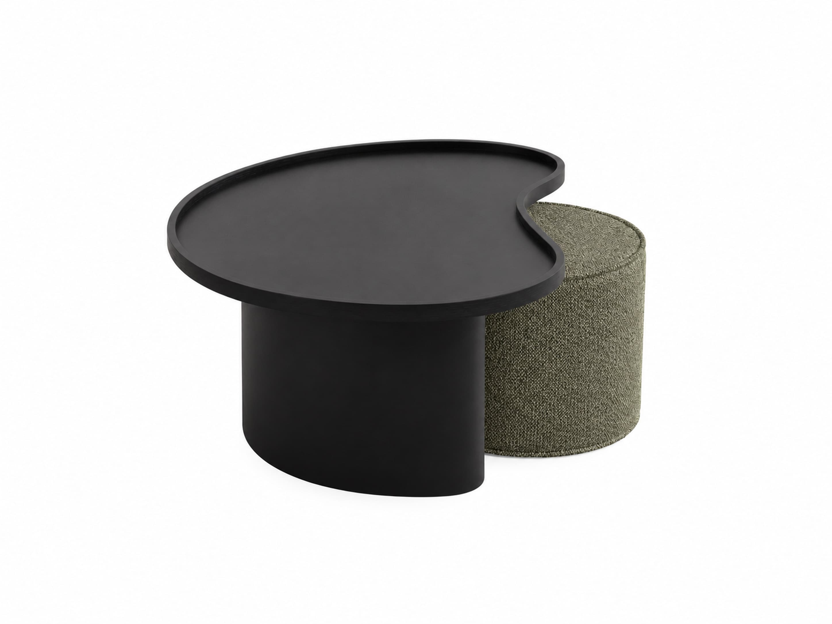 Bean Coffee Table - Green Ottoman - 3